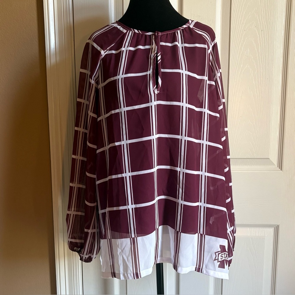 MISSISSIPPI STATE Windowpane Tunic